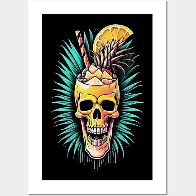 Pineapple Skull Juice Wall Art by DeathAnarchy